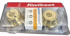 Kwikset Single Cylinder Deadbolt Polished Brass Microban New In Box
