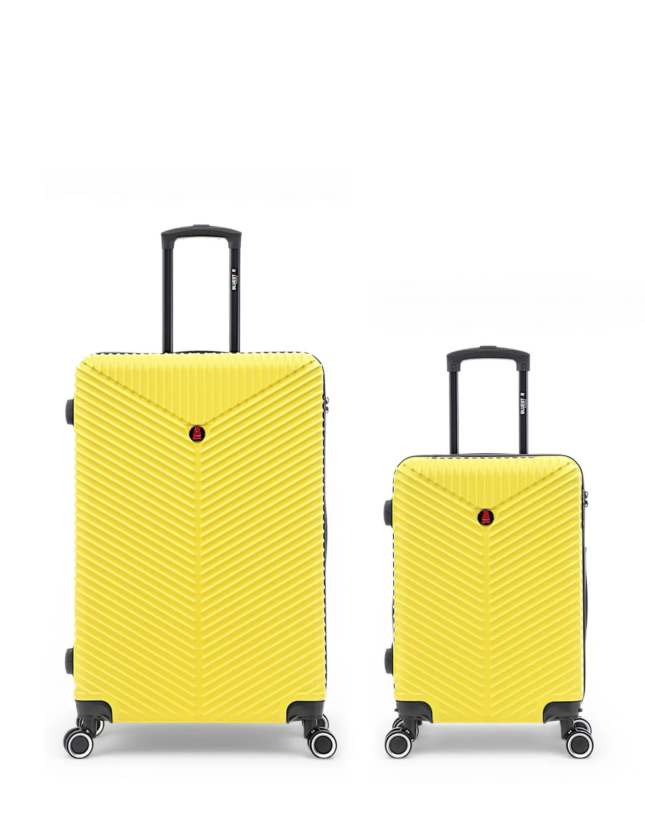 Valises rigides GAITE lot de 2 set bagages trolley 4 roues voyage soute et cabine avion