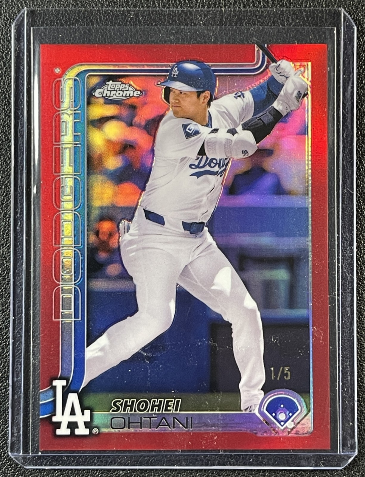 SHOHEI OHTANI 2025 TOPPS CHROME #1 MVP BUYBACK RED REFRACTOR 1/5 DODGERS