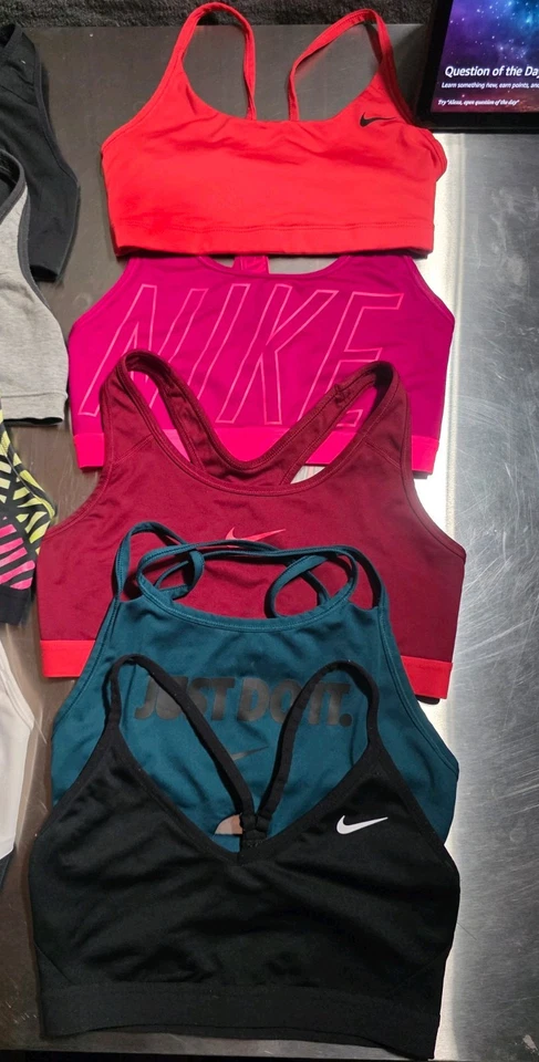 Nike Women's Sports Bra Lot Sizes S and M (9 Total In Lot) - Image 2 of 4