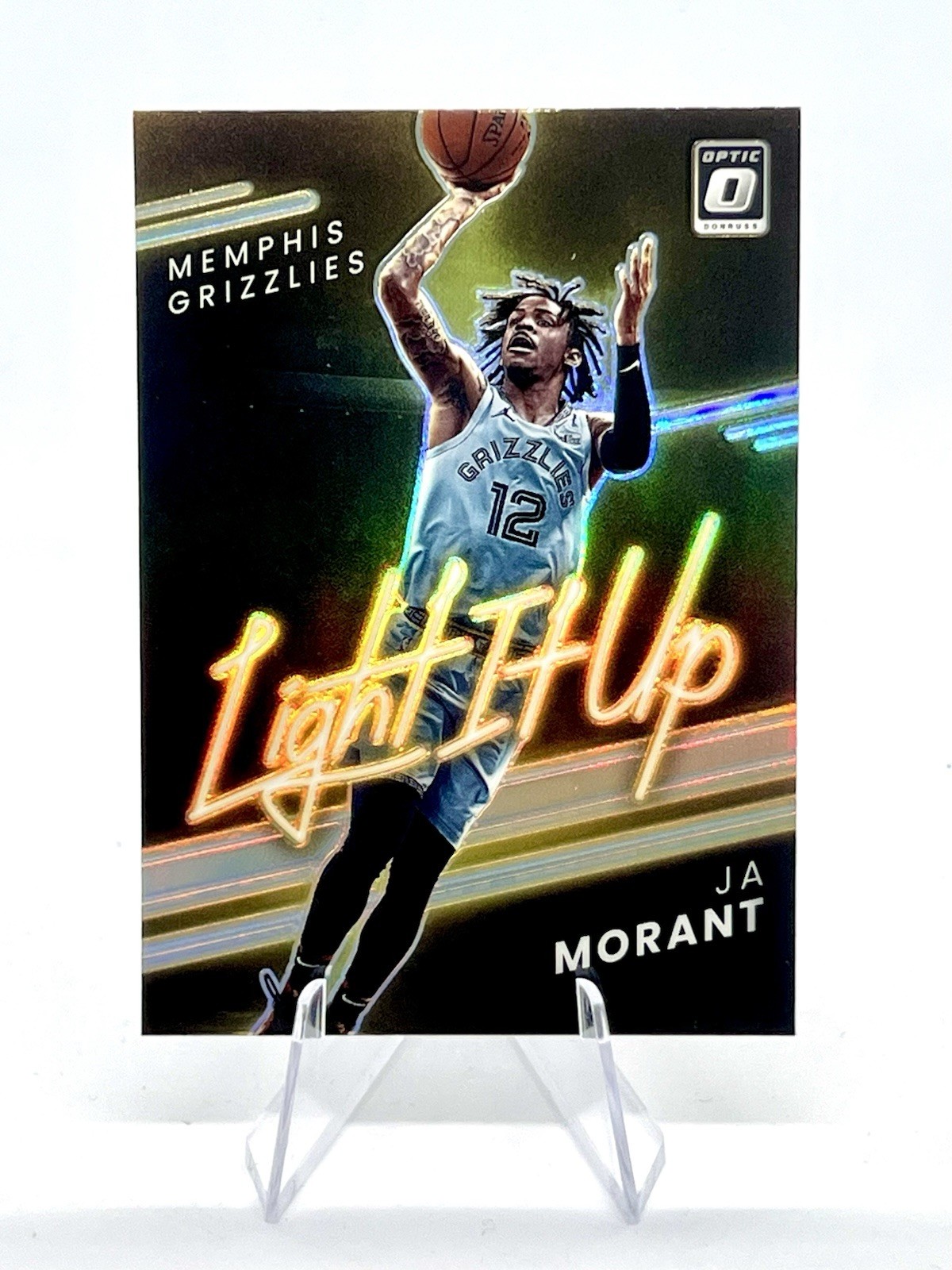 Ja Morant 2021-22 Panini Donruss Optic Light It Up Holo Prizm Silver #6