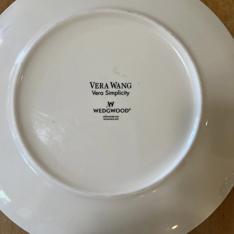 Plato de cena Vera Wang Simplicity crema P1201 11 pulgadas redondo moderno elegante Foto 4 de 4