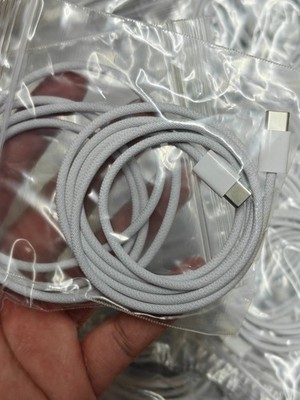Lot of 120 - Apple Braided USB-C to USB-C 60W Fast Charging Cable - Used Good