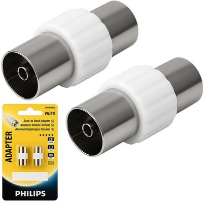 Philips Koaxial Antennenkopplung Steckverbinder Antennen Adapter TV Verbinder