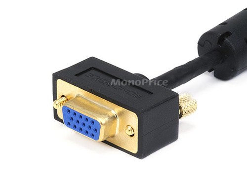 Ultra Slim SVGA Super VGA M/F Monitor Cable - 35 Feet With Ferrites | 30/32AWG - Picture 3 of 4