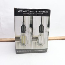 4-Pk Feit Dimmable LED Light Bulb Glass White Filament Clear 2700K 60W
