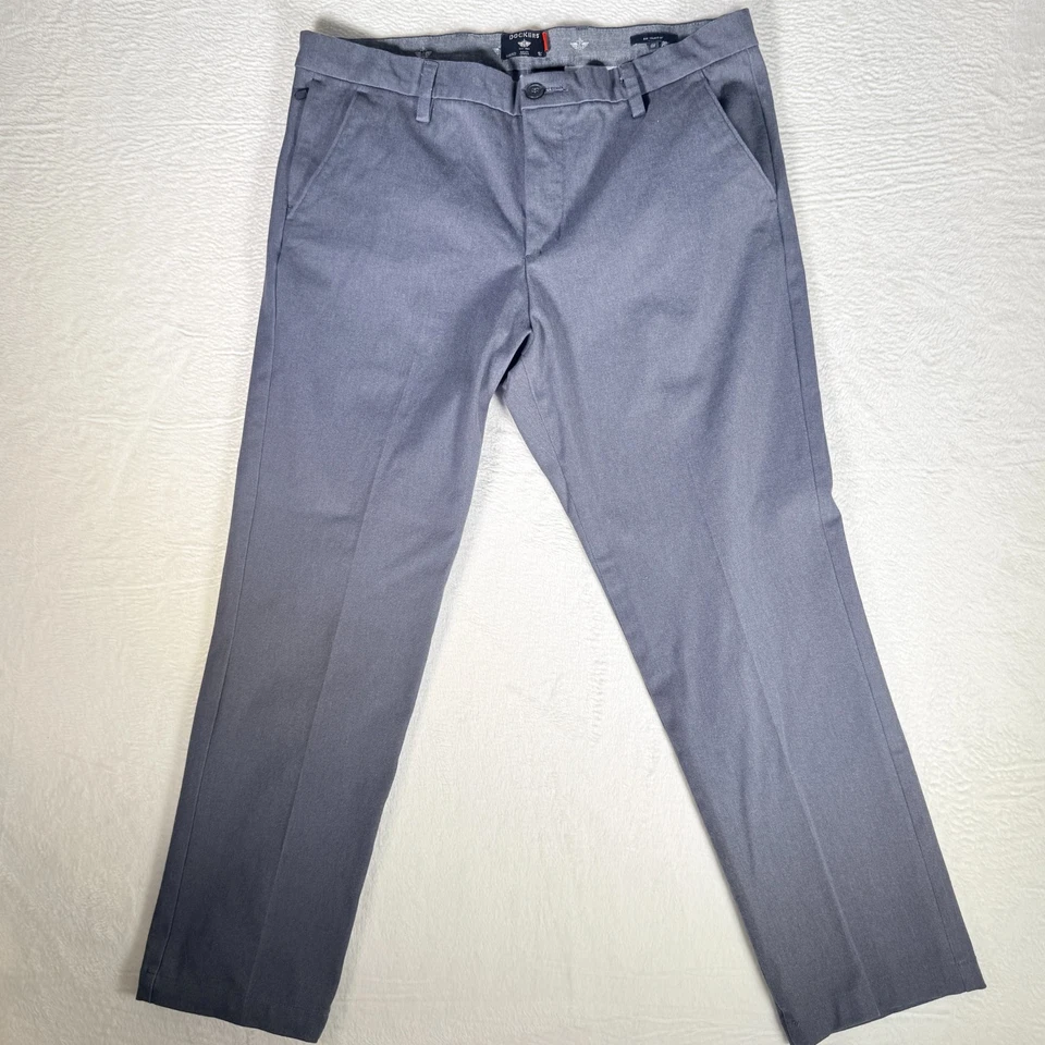 Dockers Mens Straight Fit Smart 360 Flex Slim Coupe Khaki Pants Gray Size 36  - image 2 of 4