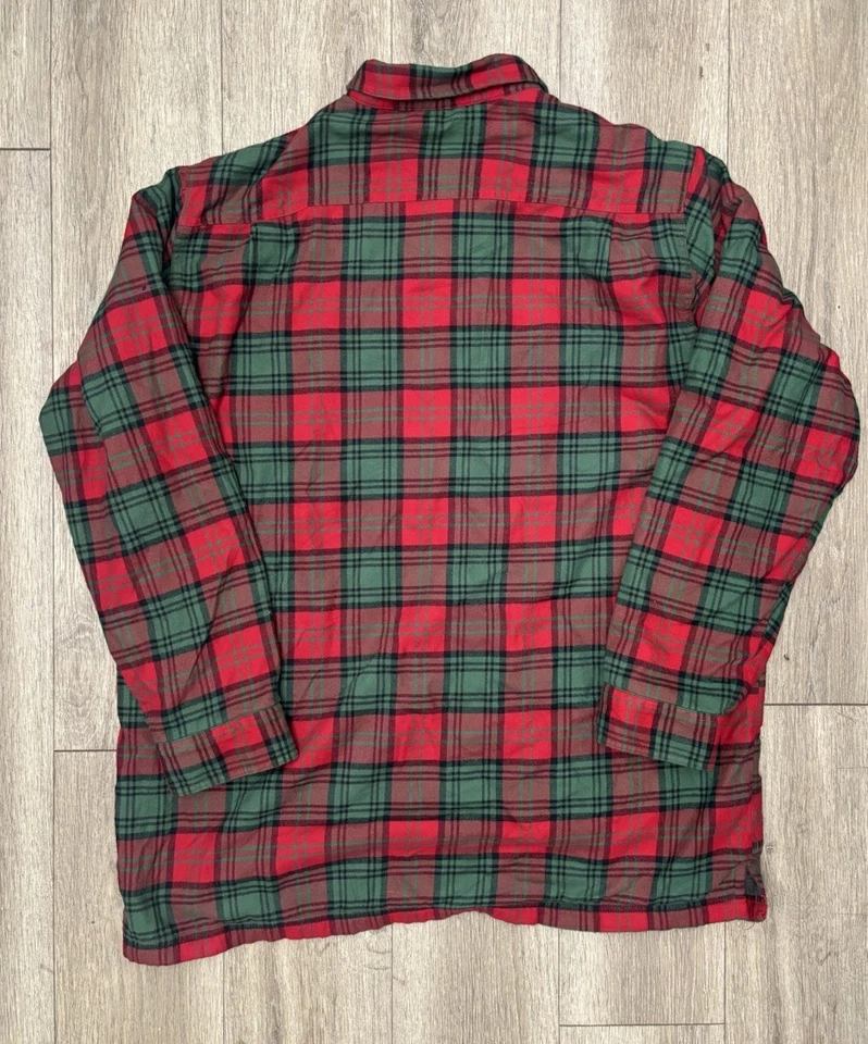 LL Bean флис с подкладкой фланелевый Shacket мужской XXL клетку Рождество Lumberjack - Изображение 2 из 4