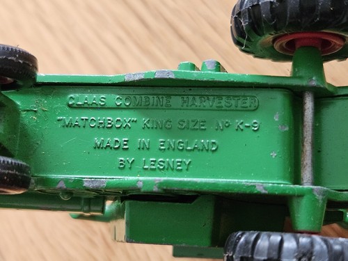 Matchbox King Size No. K-9, Claas Combine Harvester, Made In England by Lesney. - Bild 10 von 10