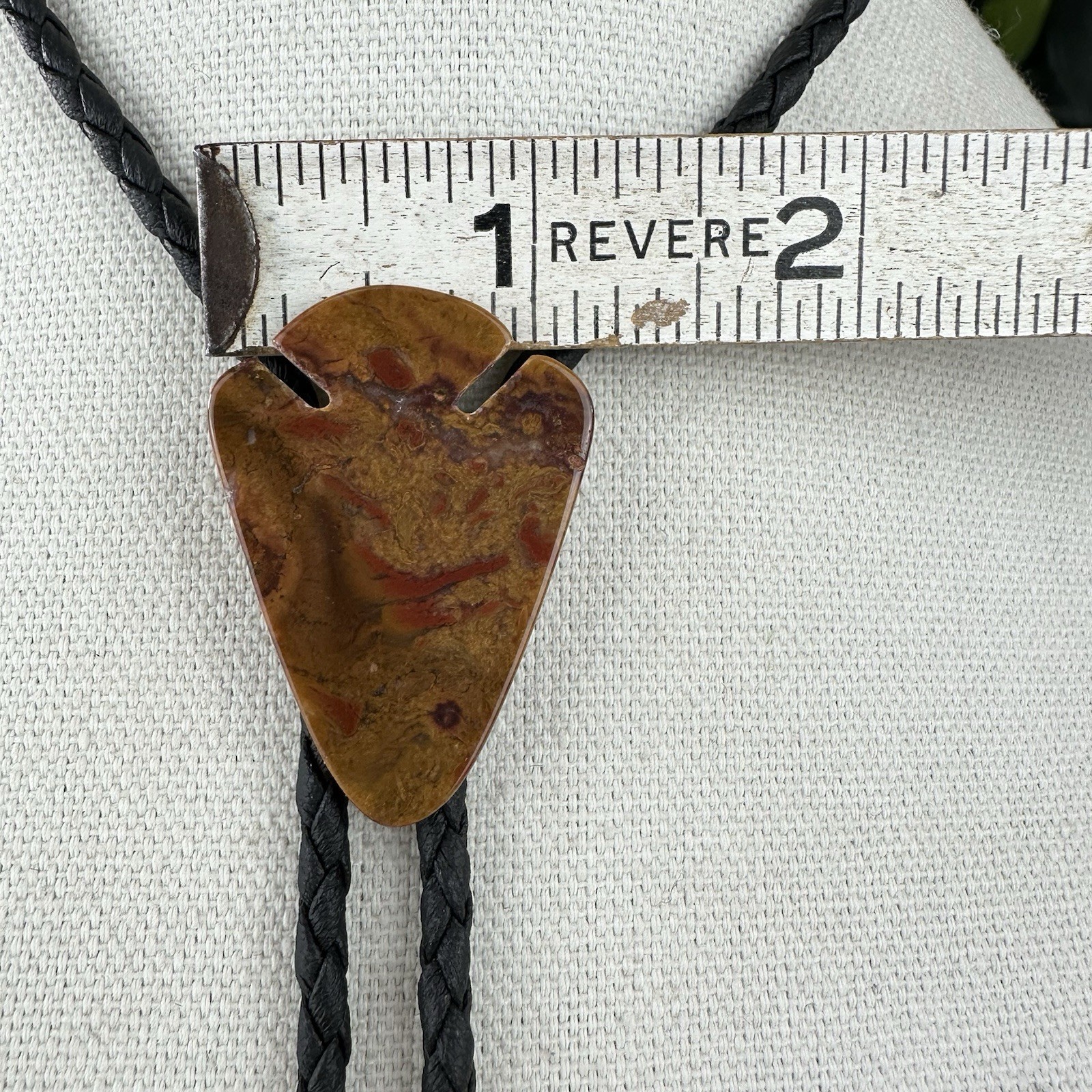 Stunning Jasper Agate Arrowhead Southwestern Bolo… - image 9