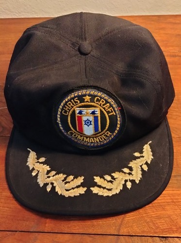 Vintage Chris Craft Commander Hat Adjustable Boating Cap Patch 1980s ...
