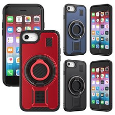 Ring Kickstand Case Heavy Duty Hybrid Rugged Cellphone Cover For iPhone SE 2022