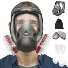 Full Face Gas Mask Painting Spraying Respirator w/Filters for 6800 Facepiece US