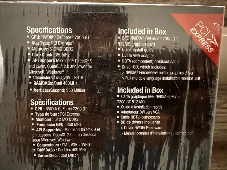 New-In-Box BFG Tech NVIDIA GeFORCE 7300 GT 512MB DDR2 Memory Graphic Card - Image 2 of 4