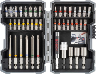 Professional 43pc Set Di bit screwdriving and bushings for screws (accessory pe