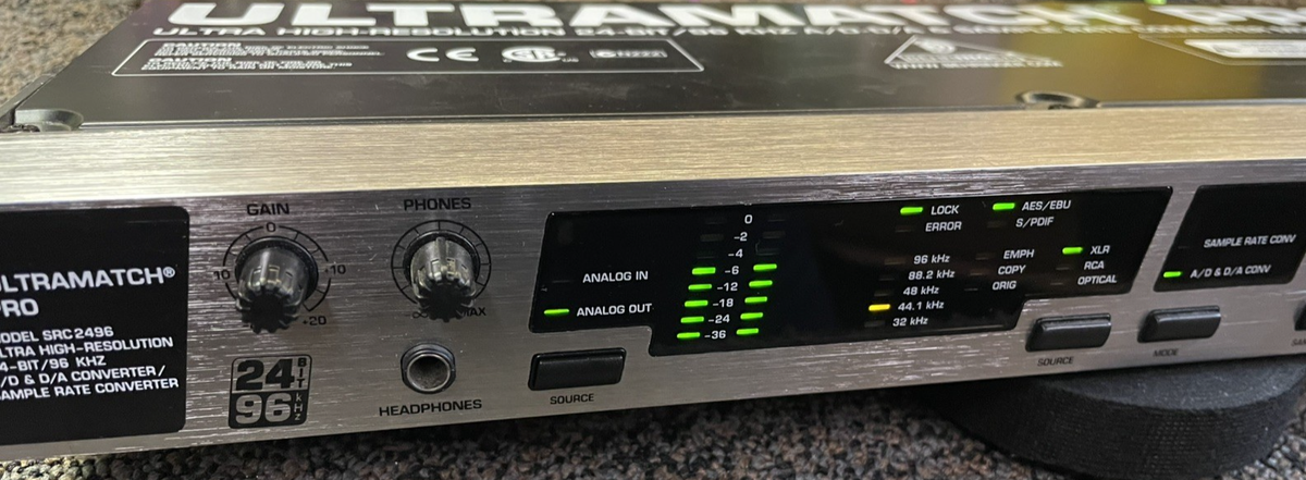 Behringer Ultramatch PRO SRC2496 24-Bit/96 kHz A/d-d/A & Sample