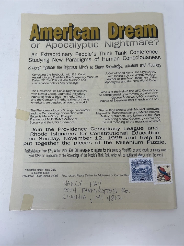 Collectibles MagaZine Rare 1995 Newspeak Zine  Volume 2 Issue 2 Citizen Militia - Image 3 of 4