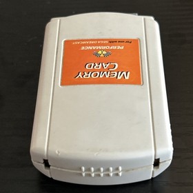 Sega Dreamcast P-20-316E Performance Memory Card Vintage Orange Label