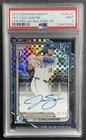 JAC CAGLIANONE PSA 9 2024 BOWMAN DRAFT CHROME AUTO BLACK X-FRACTOR 1ST RC 5/10