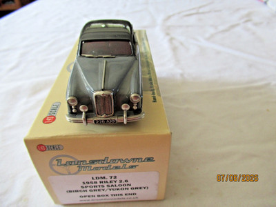 1958 Riley 2.6  Lansdowne LDM 72 1:43 White Metal Diecast Model Two Tone Grey