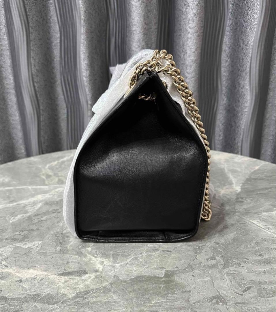 GUCCI Chain Bag Women's Tote Leather Silver Tone Authentic Good Condition thumbnail 6