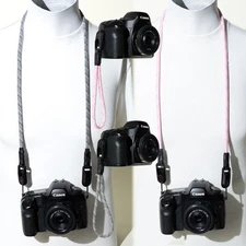 Camera Neck /Wrist Strap Pink / Black White & Peak Design Anchors  Exclusive