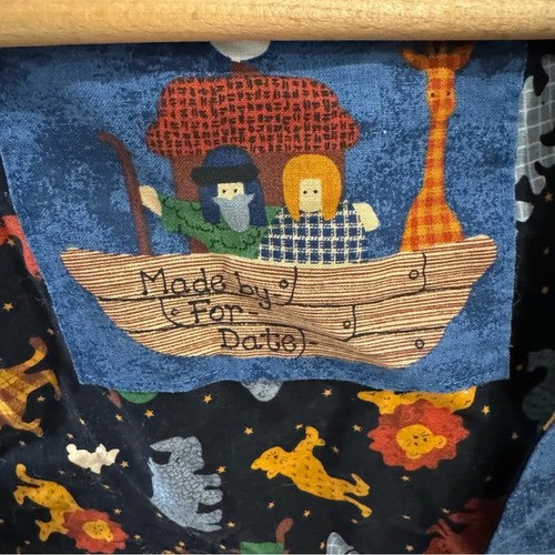 Handmade Noah’s Ark Patchwork Vest animals Cottagecore Bible wholesome - Picture 4 of 6