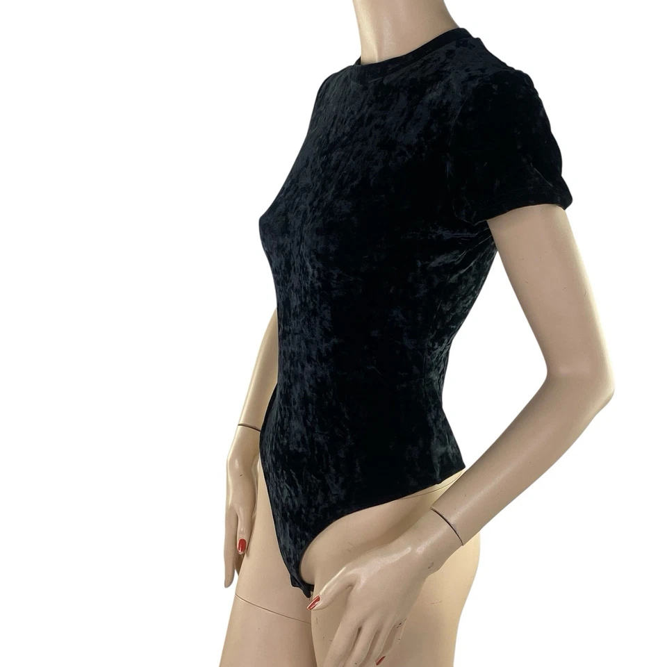 Lote de 2 body vintage de terciopelo negro y marrón Victoria's Secret 1997 años 90 Y2K Foto 4 de 4