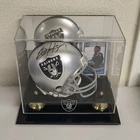 Bo Jackson Signed Oakland Raiders Mini Helmet COA with Display Case/ Rookie Card