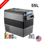 55L Portable Car Refrigerator Freezer 12/24V DC 110-240V Compressor Cooler