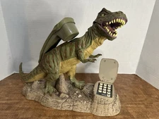 1990s T-Rex Dinosaur Telephone Roaring Ringer Telemania VTG Phone Tested Works!