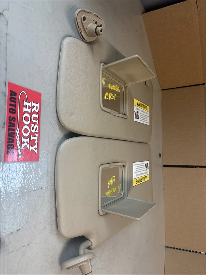 2005 Honda CR-V CRV Sun Visor SET LH & RH Side Beige - Imagem 2 de 3