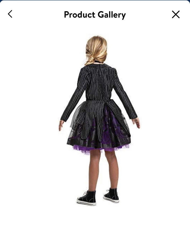 Jack Skellington Tutú Disfraz Vestir Pesadilla Antes De Navidad Niño M Foto 2 de 4