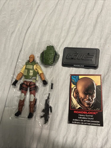 GI JOE 2017 ROADBLOCK SDCC revolution TRANSFORMERS Complete With Stand + Card