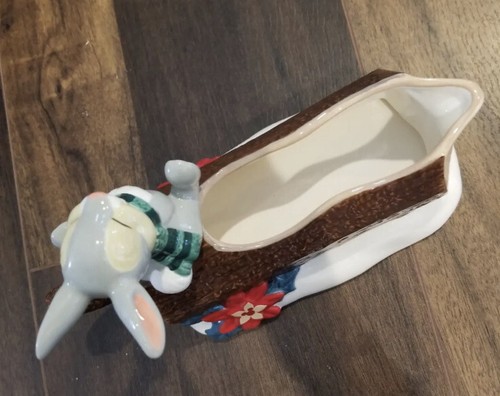 Disney Parks HAPPY HOLIDAYS Thumper Bunny Rabbit Gravy Boat BAMBI & Friends NEW - Picture 5 of 11