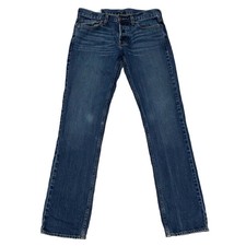 Hollister Authentic Denim Jeans Men's Size 32x34 Button Fly Straight Medium Wash
