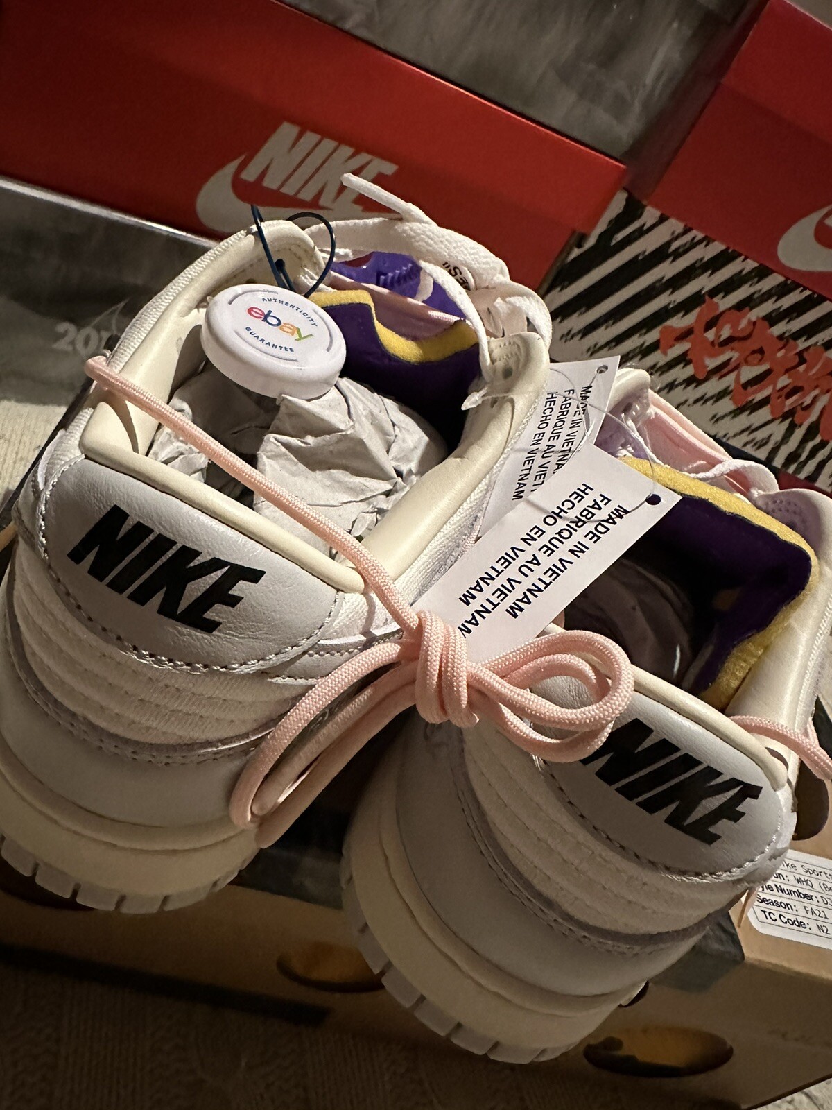 OFF WHITE X NIKE Nike Dunk Low x Off White lotto 24 di 50 2021 uk 7 5