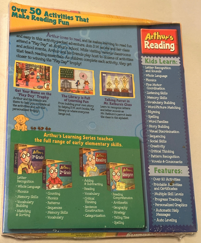 Arthur’s Reading Learning Buddies Creative Wonders Juego de 2 CD ROM *NUEVO* - Imagen 4 de 4