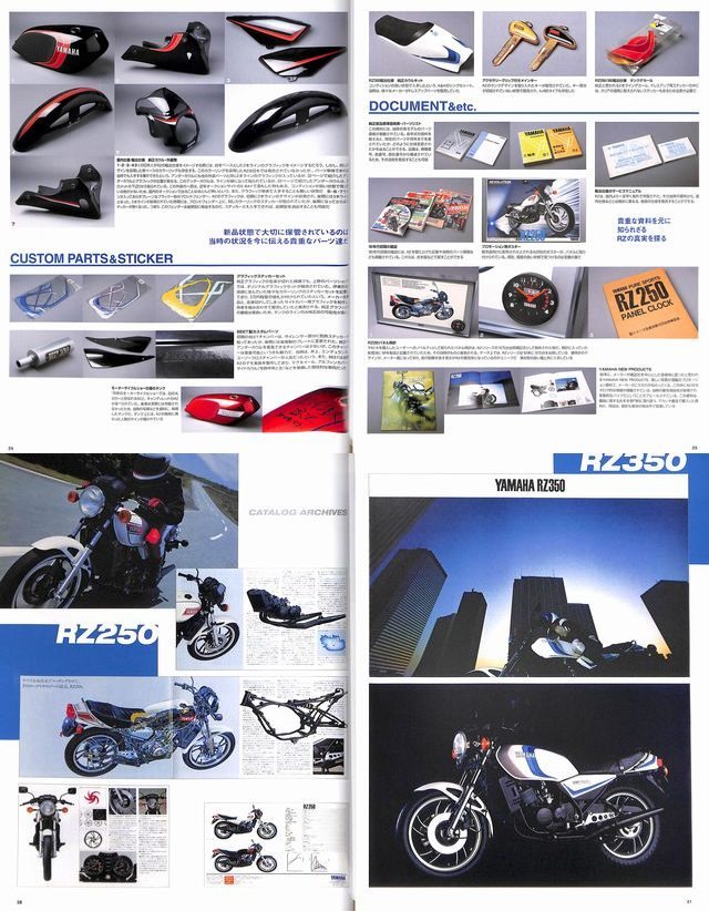 YAMAHA RZ250R カタログ・マニュアル　パーツリスト　RZ250 当時 YAMAHA RZ250R カタログ・マニュアル パーツリスト RZ250 当時