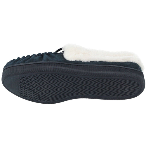 Ladies Womens Cushion Walk Real Suede Faux Fur Lined Warm Moccasin Full Slippers - Picture 7 of 22