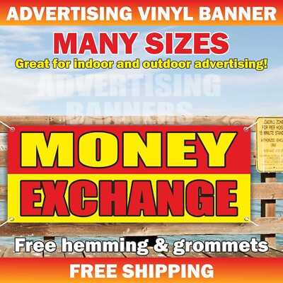 MONEY EXCHANGE Advertising Banner Vinyl Sign Payday Advance cash loans Pawn Shop