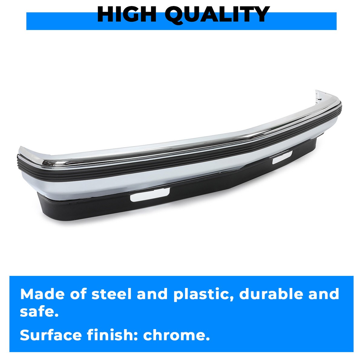 Rear Bumper Molding For 1988-2000 Chevy GMC C/K Series, Tahoe, Suburban, Blazer | GM1158327 GM1159327 Replacement | Plastic PP Trim Pair – Snap On Installation