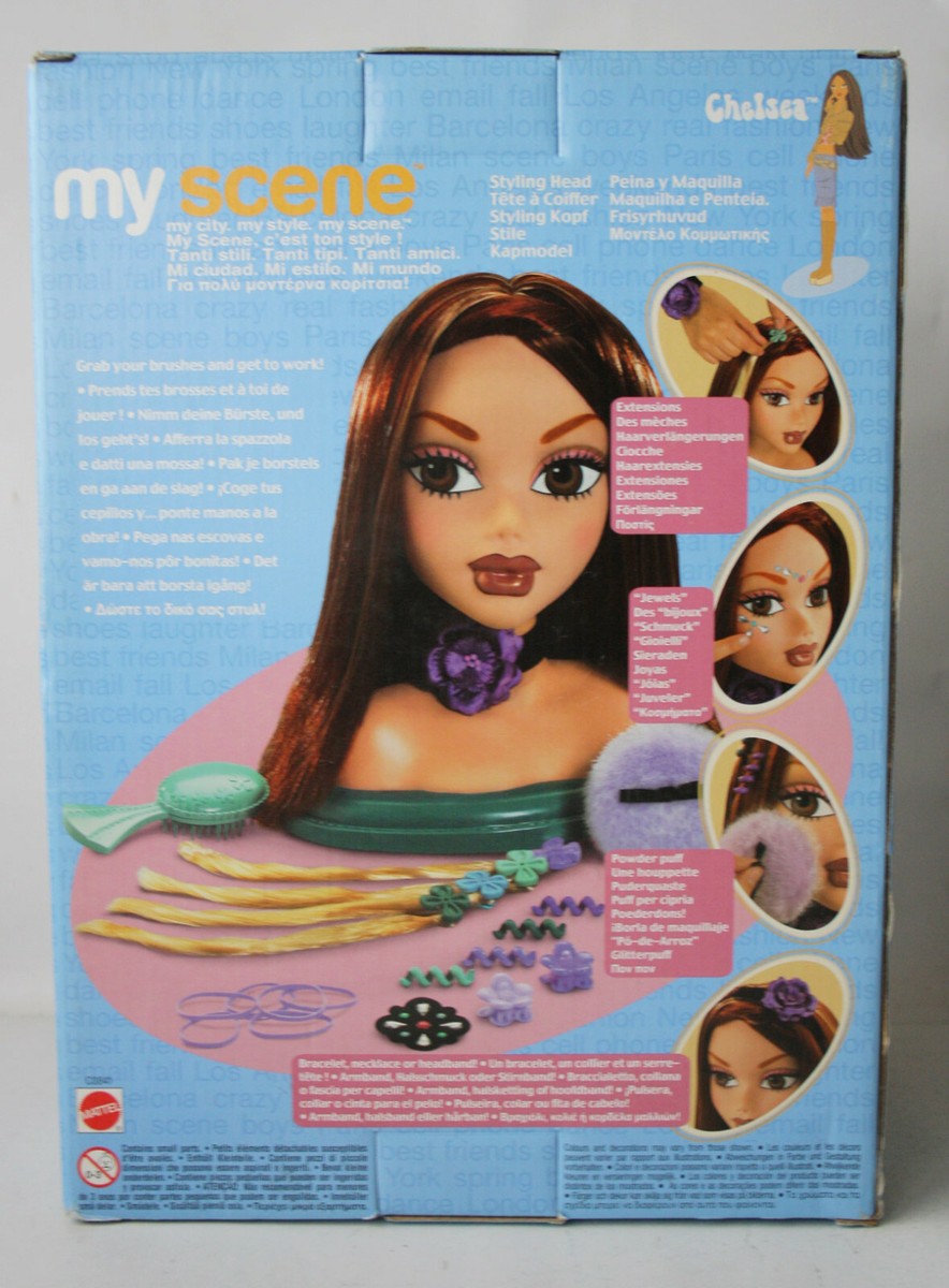 RARE 2003 MY SCENE CHELSEA STYLING HEAD BARBIE MATTEL NEW SEALED