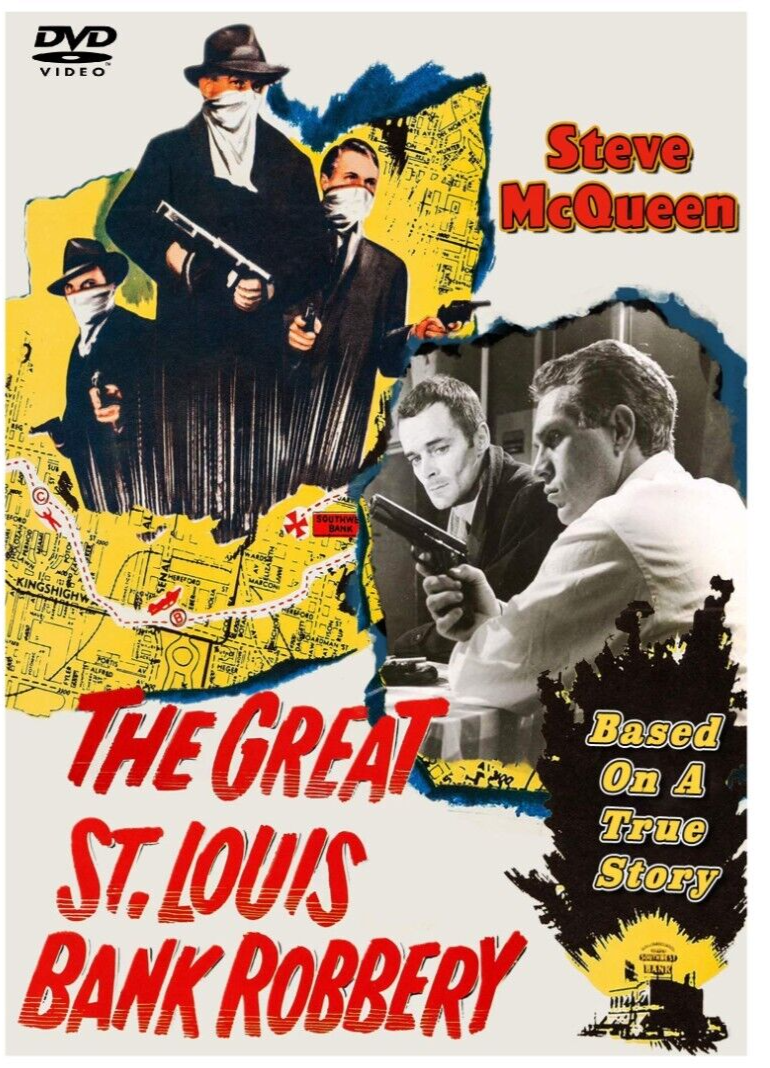 Great St Louis Bank Robbery DVD Steve McQueen 1959 classic Film Action