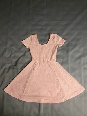 pink dress rue 21 Rue 21 Pink Floral Short Sleeve Swing Skater Fut/Flair Dress size Small  CUTE