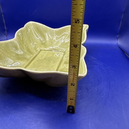 Vtg MCM Camark Pottery #410 Low 10.25” Green Rectangular Bowl Planter Finish #21 - Picture 10 of 10