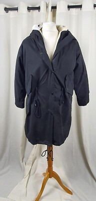 Schwarz gefütterter Damen Parka von Mango Größe S UK gemarkt CR051 BB 01