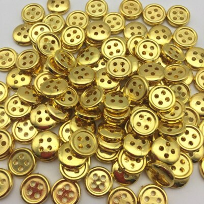 Lot De 50 Boutons Ronds 4 Mm - 2 Trous Noir/Blanc Aléatoire - Pour Scrapbooking, Couture & Loisirs Créatifs