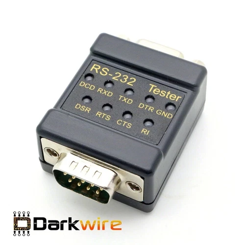 RS232 Tester LED Link Tester DB-9 Male to DB-9 Female - dual colour LED's