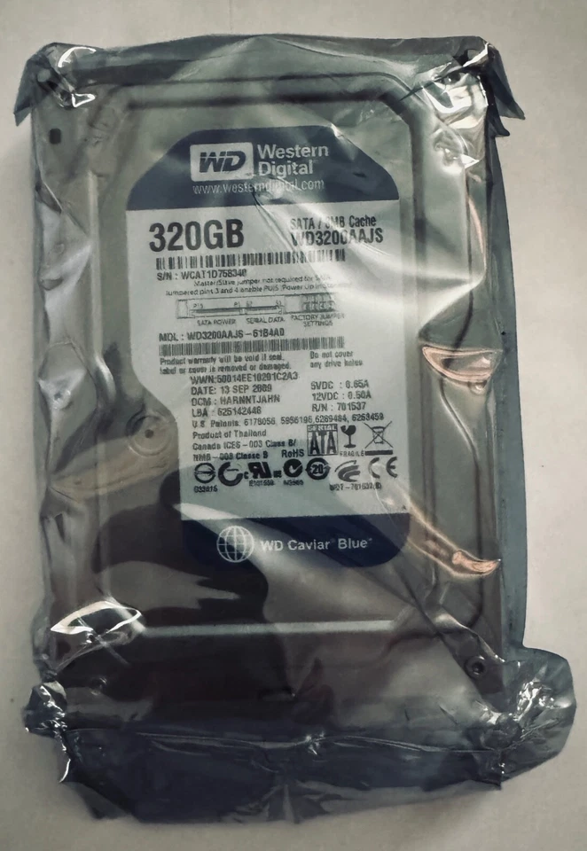 Western Digital Caviar Blue WD3200AAJS 320GB Hard drive NEW in factory sealed - Image 2 of 4